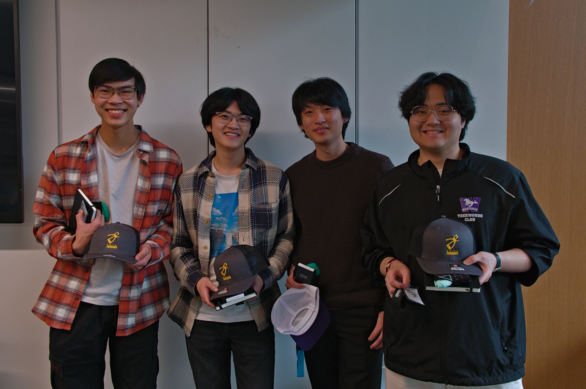 Riley Wong's group winning an award at the GDSxLoJam 2025 game jam.